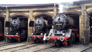 DRB Class 50 in the locomotive shed